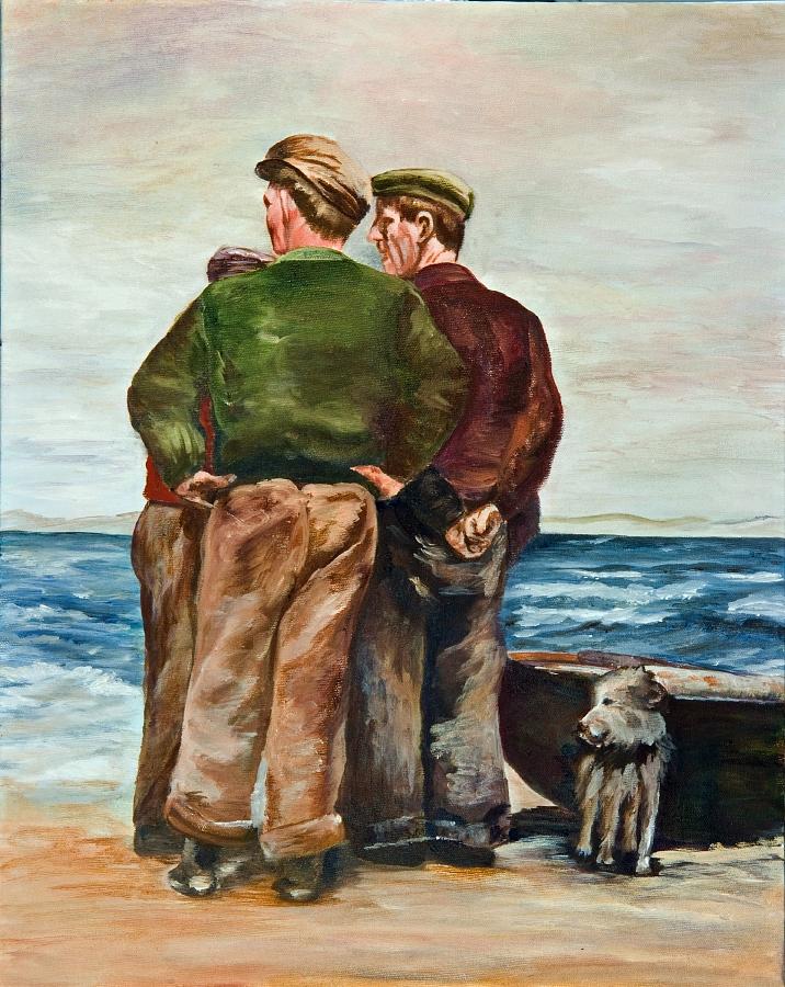 Irish Fishermen Painting by Rochelle Lester | Fine Art America