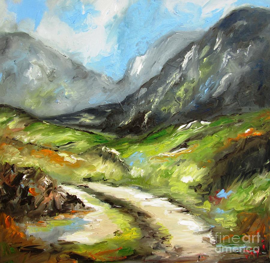 Connemara National Park Paintings  Painting by Mary Cahalan Lee - aka PIXI
