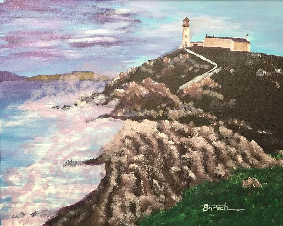 Irish Lighthouse Painting by David Bartsch