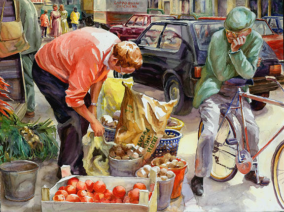 Figures Painting - Irish Potatoes by Carolyn Epperly