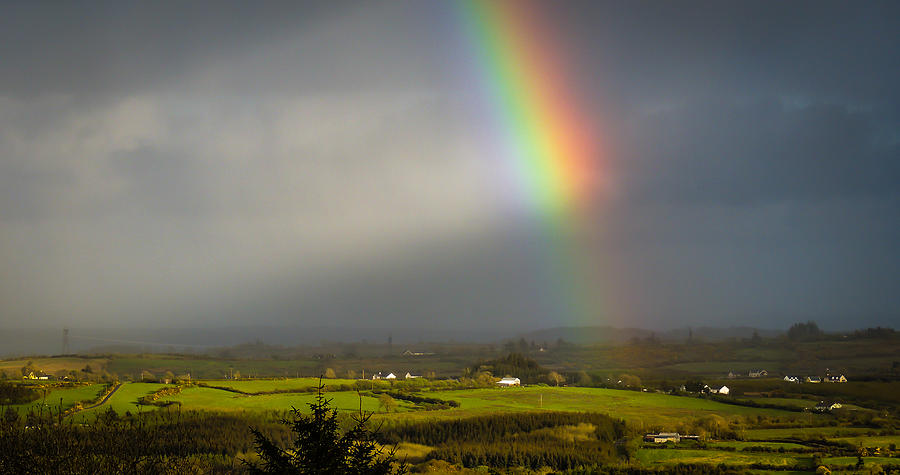 Irish Rainbow and Sunbeams Photograph by James Truett
