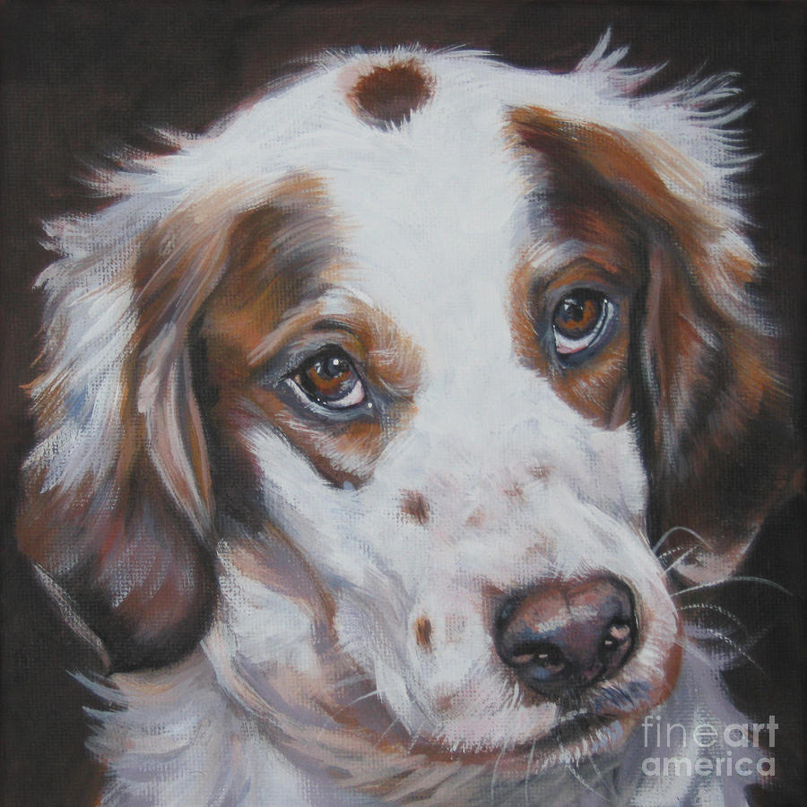Irish Red And White Setter Painting by Lee Ann Shepard