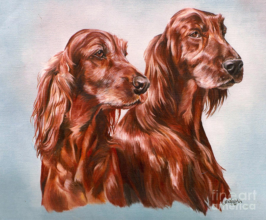 Irish Setters Painting by Gail Dolphin Fine Art America