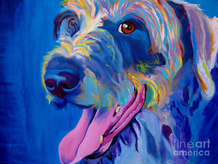 Irish Terrier - Lizzy Painting by Dawg Painter