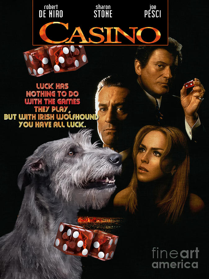 Irish Wolfhound Art Canvas Print - Casino Driver Movie Poster Painting by Sandra Sij