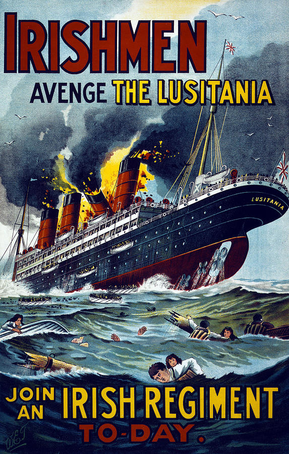 Atrocity Photograph - Irishmen - Avenge The Lusitania. Join by Everett