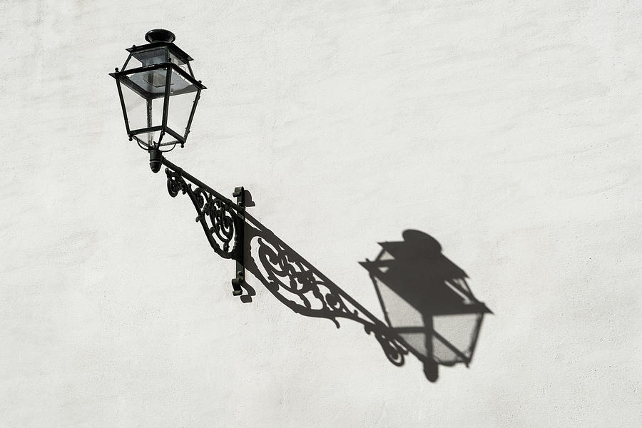 Iron Lantern - A Study in Shadows and Contrasts Photograph by Georgia Mizuleva