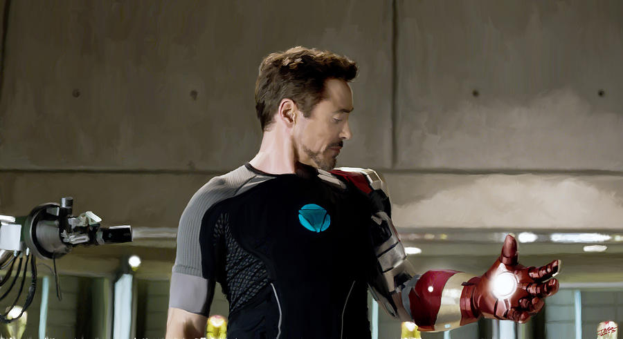 Robert Downey Jr Painting - Iron Man 3 by Paul Tagliamonte Robert Downey Jr Painting - Iron Man 3 by Paul Tagliamonte