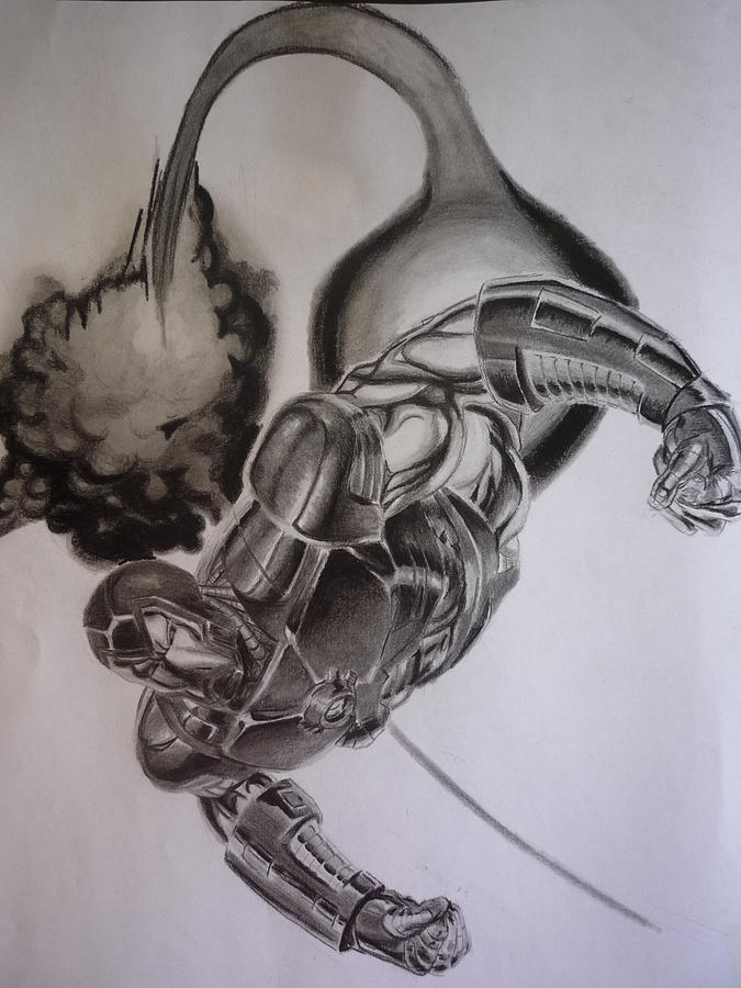 Iron Man Movie Drawing - Iron Man by Luis Carlos A