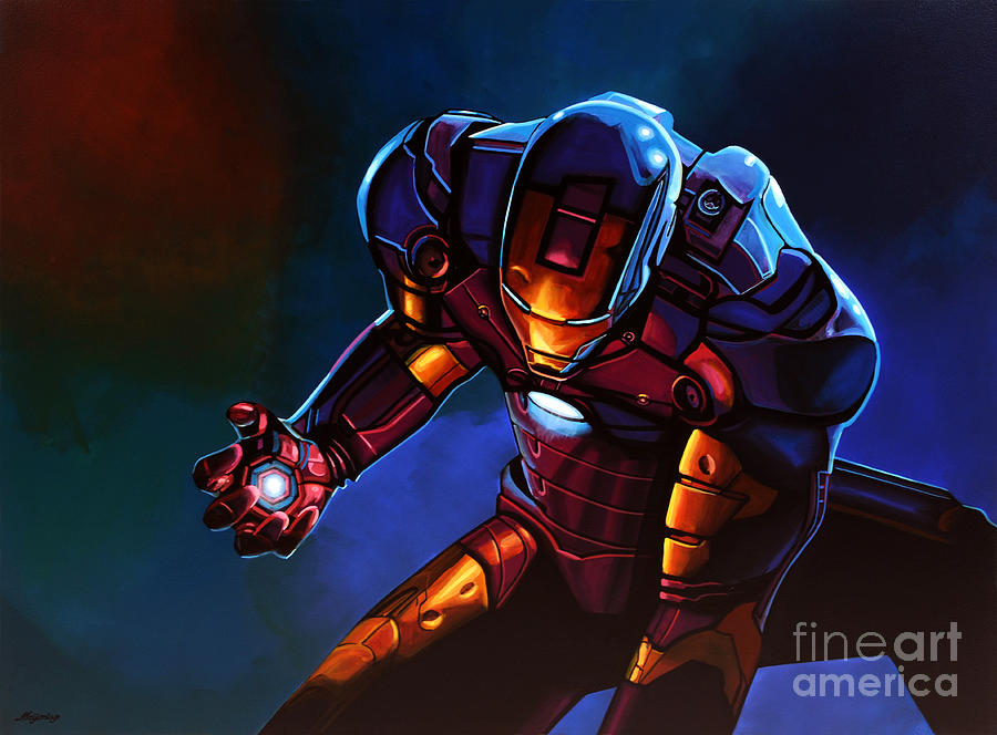 Iron Man Painting by Paul Meijering
