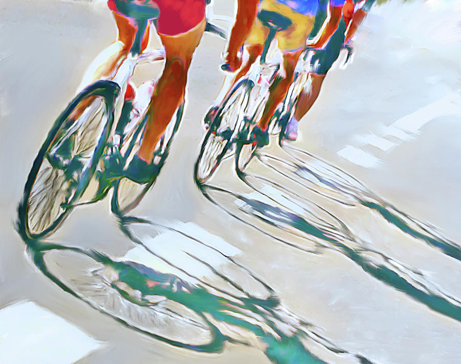 Bicycle Painting - Iron Man Triathlon by Steven Lester