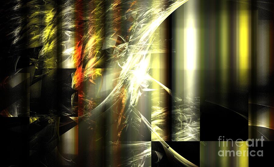 Abstract Digital Art - Iron Sun Glow by Kim Sy Ok