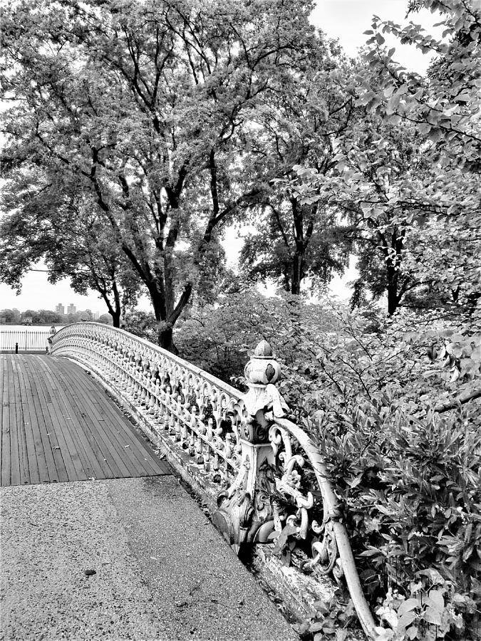Iron White Bridge Of Central Park B W 1 Photograph by Rob Hans