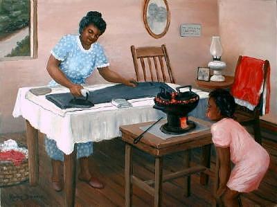 Ironing Day Painting by Romeo Downer Ironing Day Painting by Romeo Downer