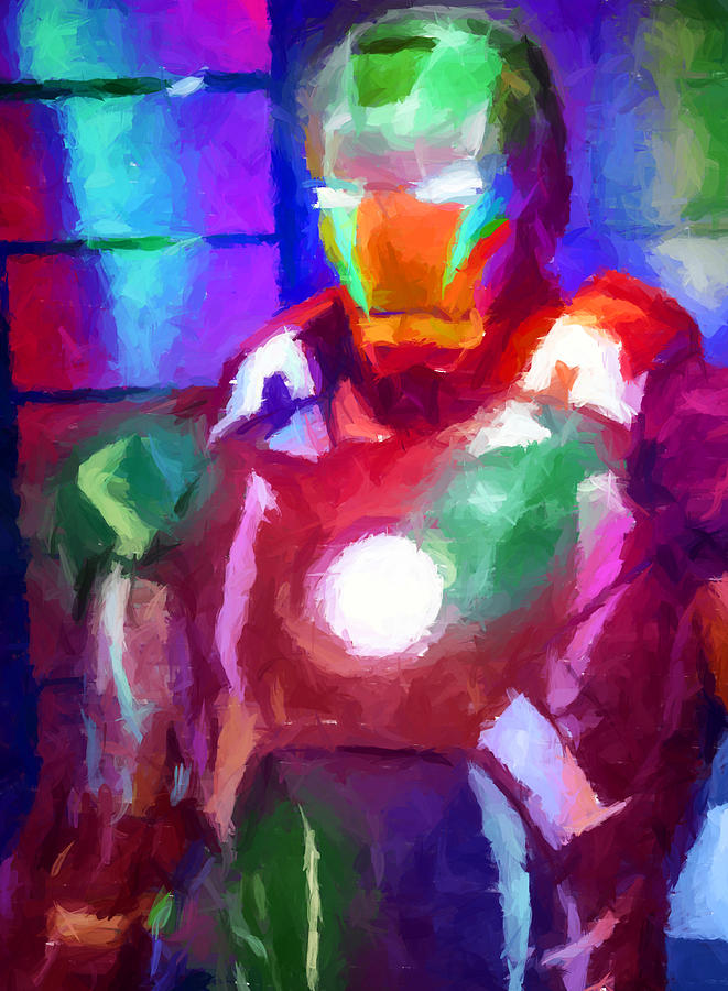 Iron Man Movie Digital Art - Ironman Abstract Digital Paint 2 by Ricky Barnard