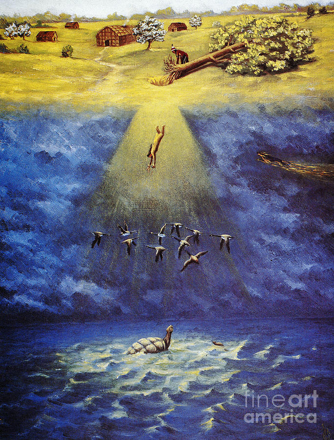 Iroquois Creation Myth Painting by Ernest Smith