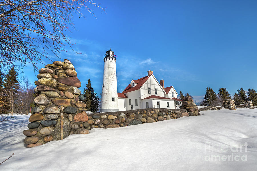 Iroquois Point Lighthouse Michigans Upper Peninsula -5959  Photograph by Norris Seward