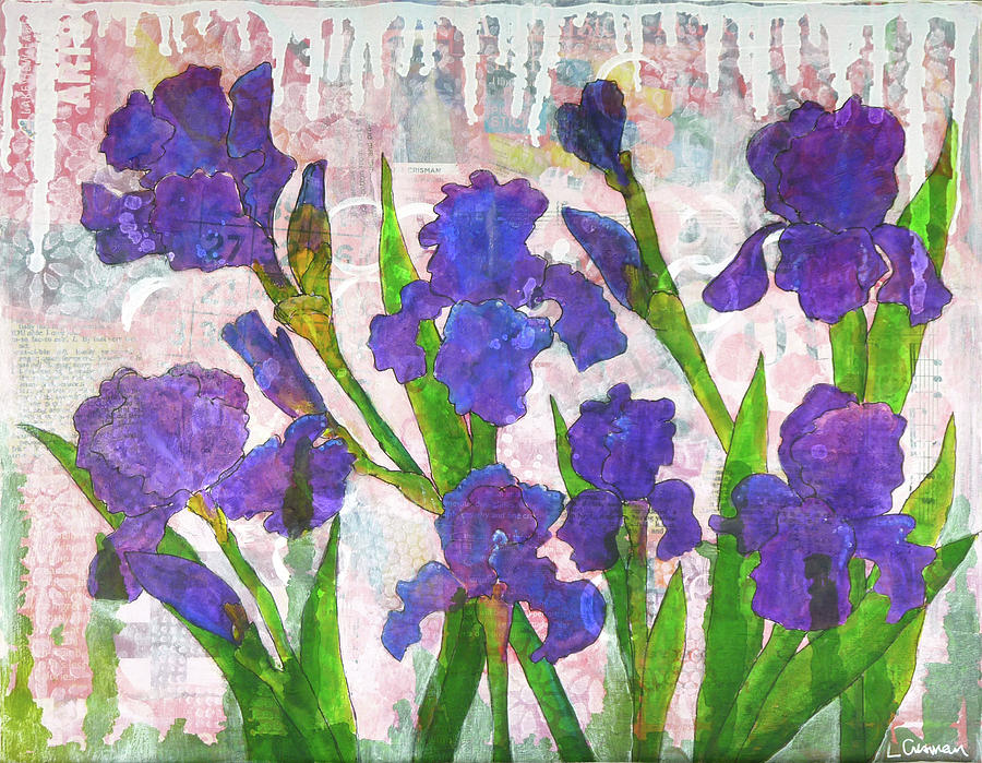 Irresistible Irises Painting by Lisa Crisman