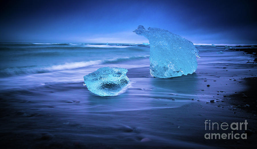 Iceland Photograph - Irridescent Jokulsarlon Blue Ice by Mike Reid Iceland Photograph - Irridescent Jokulsarlon Blue Ice by Mike Reid