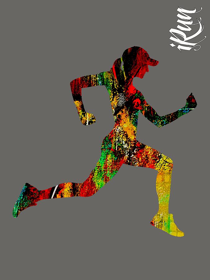 iRun Fitness Collection Mixed Media by Marvin Blaine