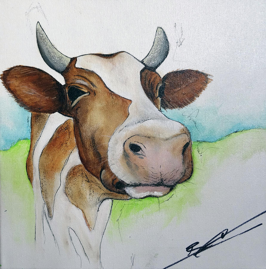 Farm Animals Painting - Is that you by Bradley Carter