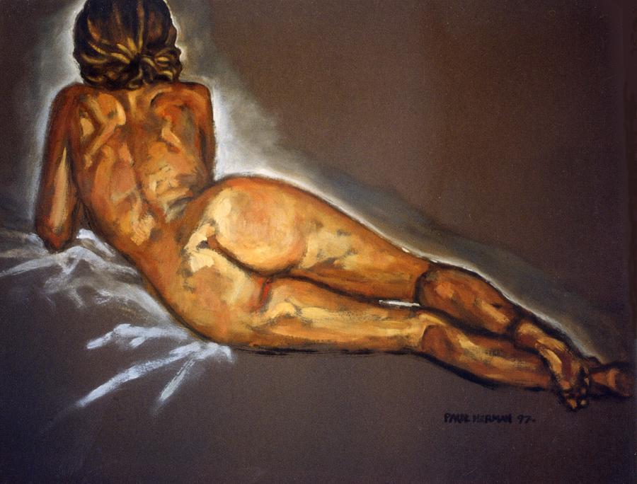 Oils Painting - Isabel from behind by Paul Herman Oils Painting - Isabel from behind by Paul Herman