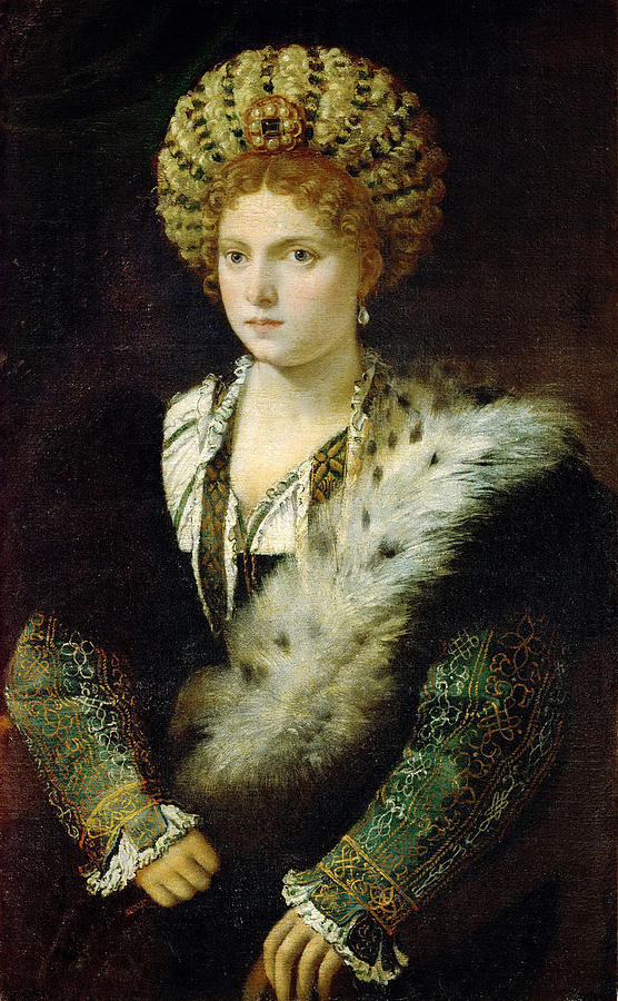 Isabella dEste Marchesa of Mantua Painting by Titian
