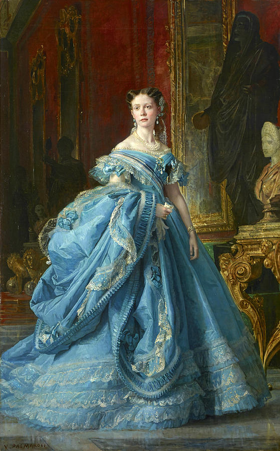 Isabella Princess of Asturias daughter of Isabella II of Spain Painting by Vicente Palmaroli