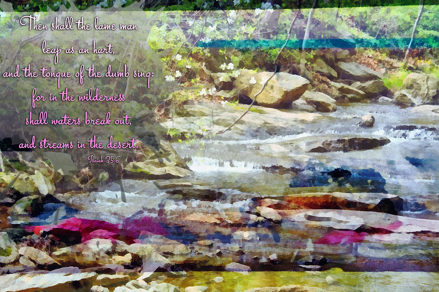 Isaiah 35 6 Digital Art by Michelle Greene Wheeler - Fine Art America