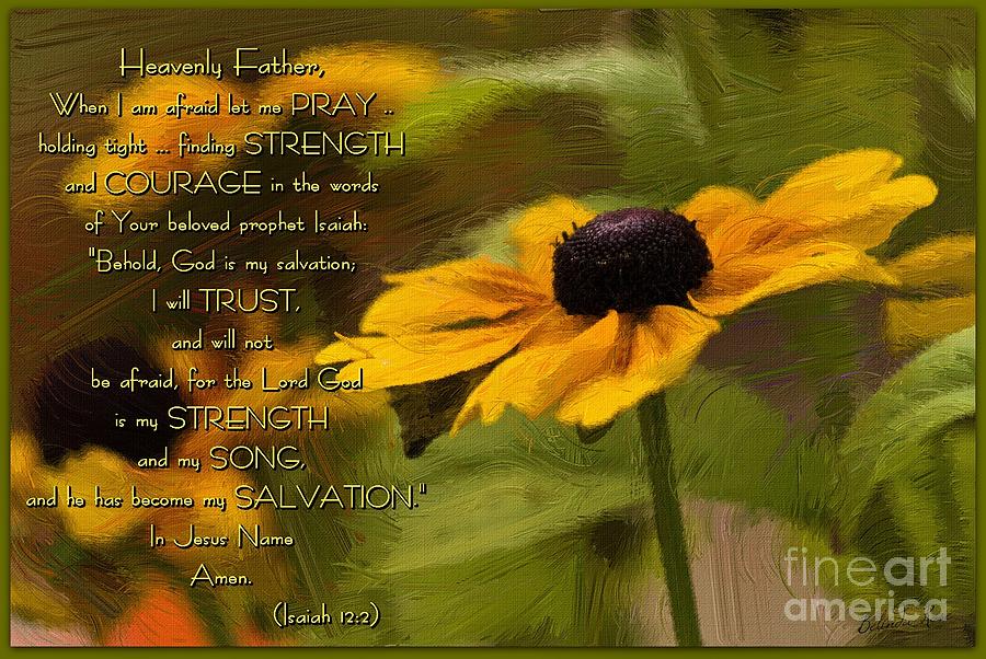 Isaiah Prayer For Courage Digital Art by Belinda Rose - Pixels