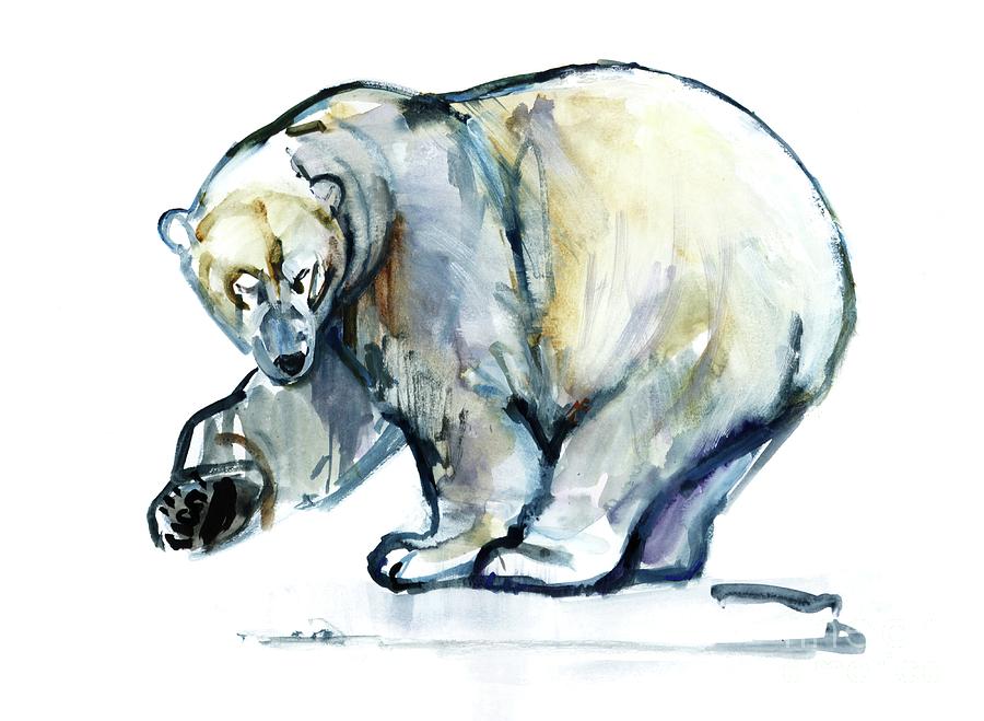 Bear Painting - Isbjorn by Mark Adlington