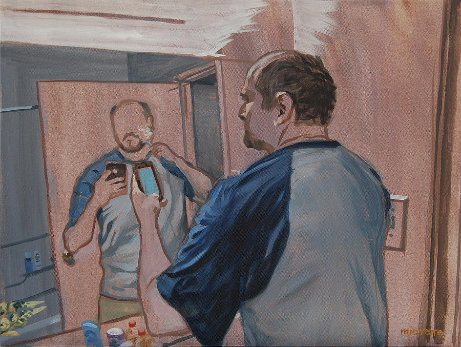 Smartphone Painting - iShave by Tommy Midyette