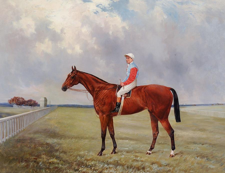 Brown Painting - Isinglass With Tommy Loates Up by Henry Frederick Brown Painting - Isinglass With Tommy Loates Up by Henry Frederick