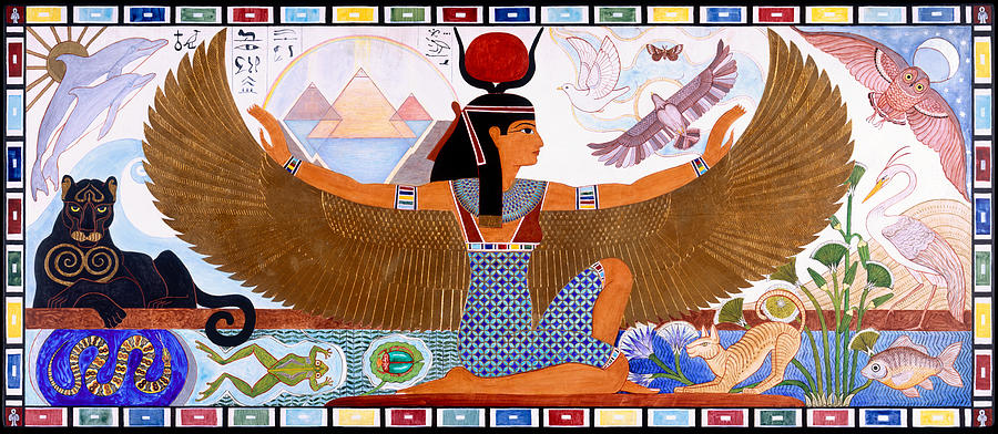 Snake Painting -  Isis Proud and Radiant Egyptian Goddess by Heidi Hanson