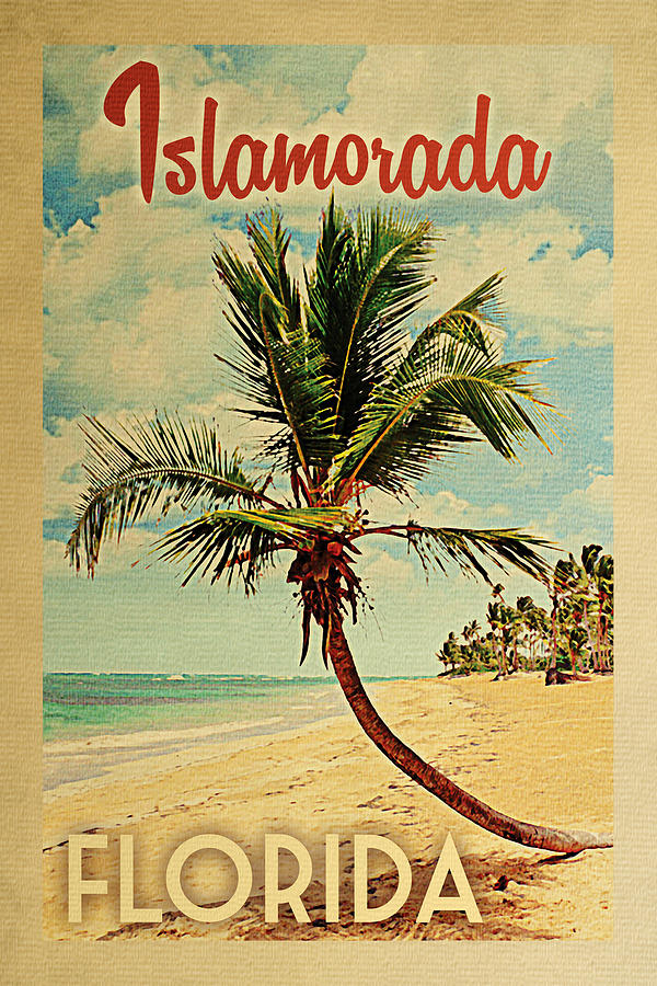Summer Digital Art - Islamorada Florida Palm Tree	 by Flo Karp