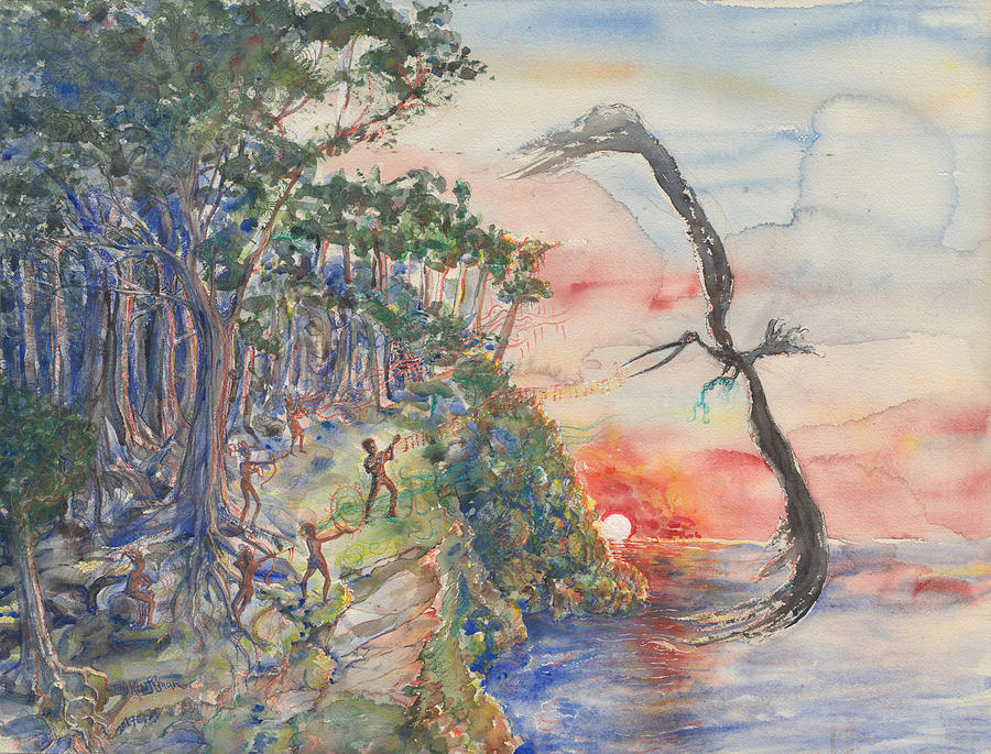 Illustration Painting - Island 7 by Jay Kauffman Illustration Painting - Island 7 by Jay Kauffman