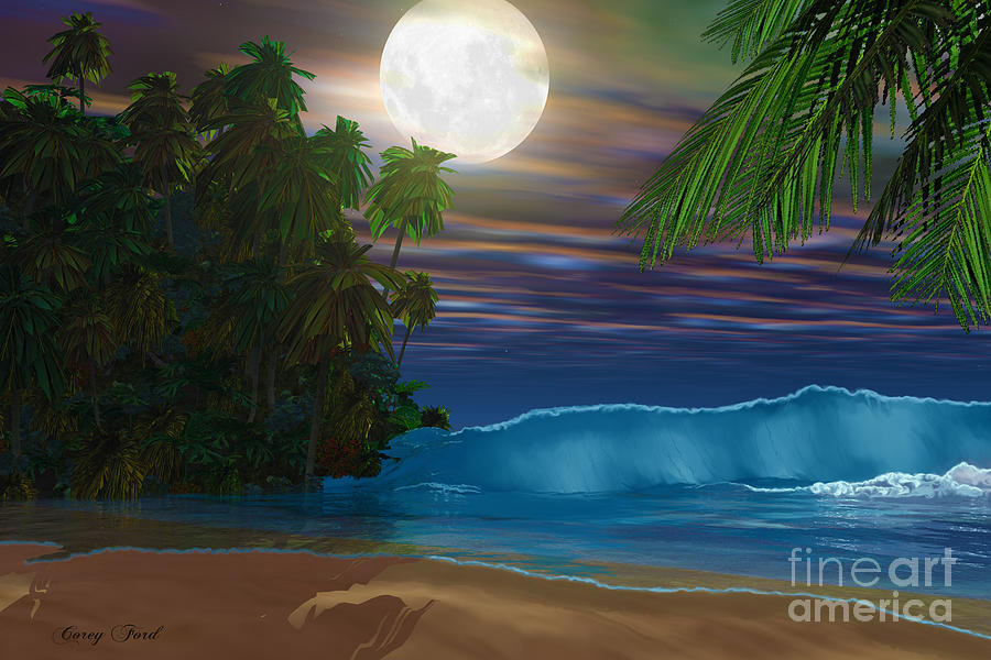 Fantasy Painting - Island Beach by Corey Ford