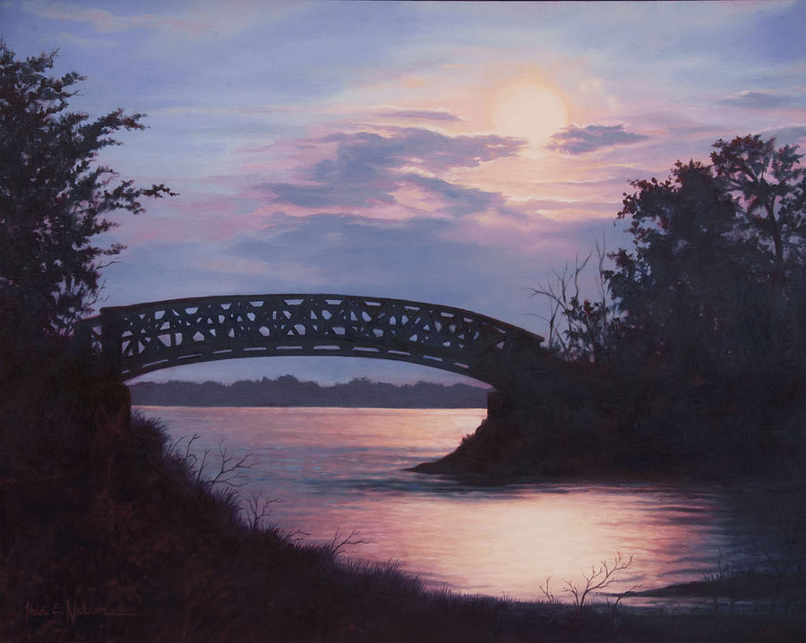 Island Bridge Painting by Heidi E Nelson
