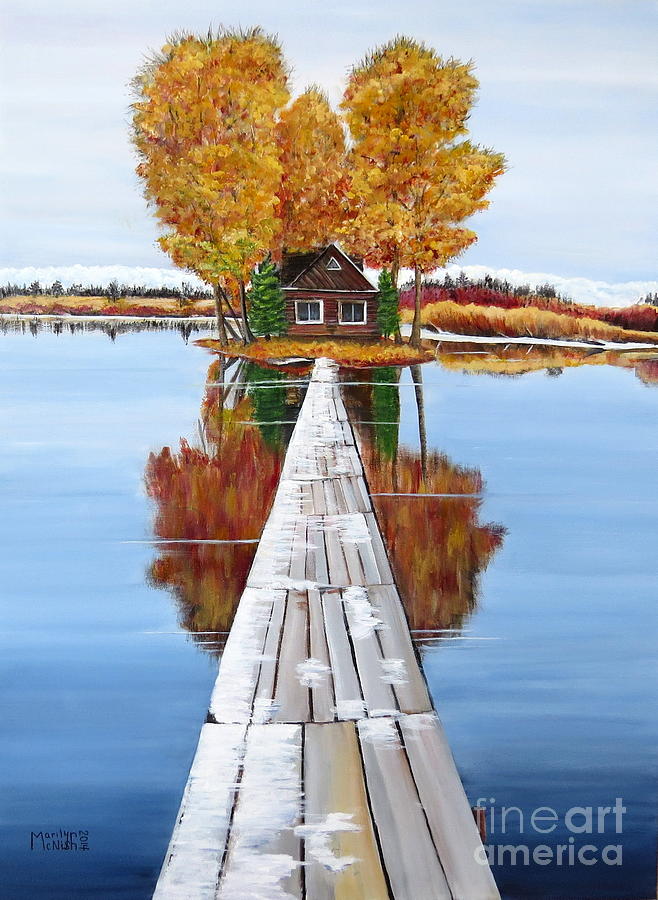 Island Cabin 2 Painting by Marilyn McNish