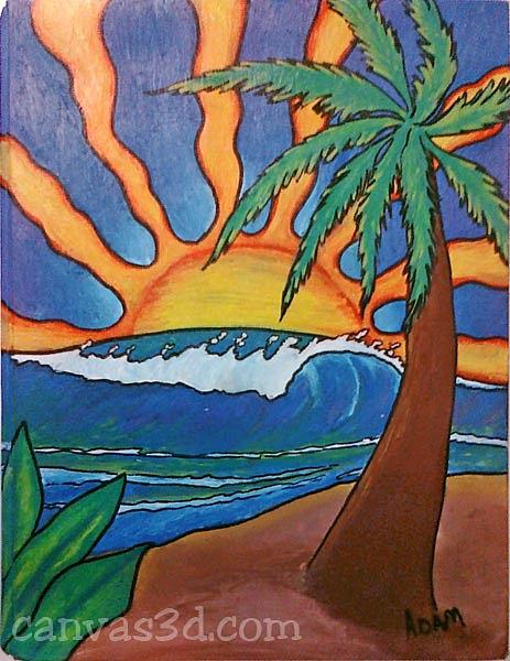 Island Days Painting by Adam Johnson