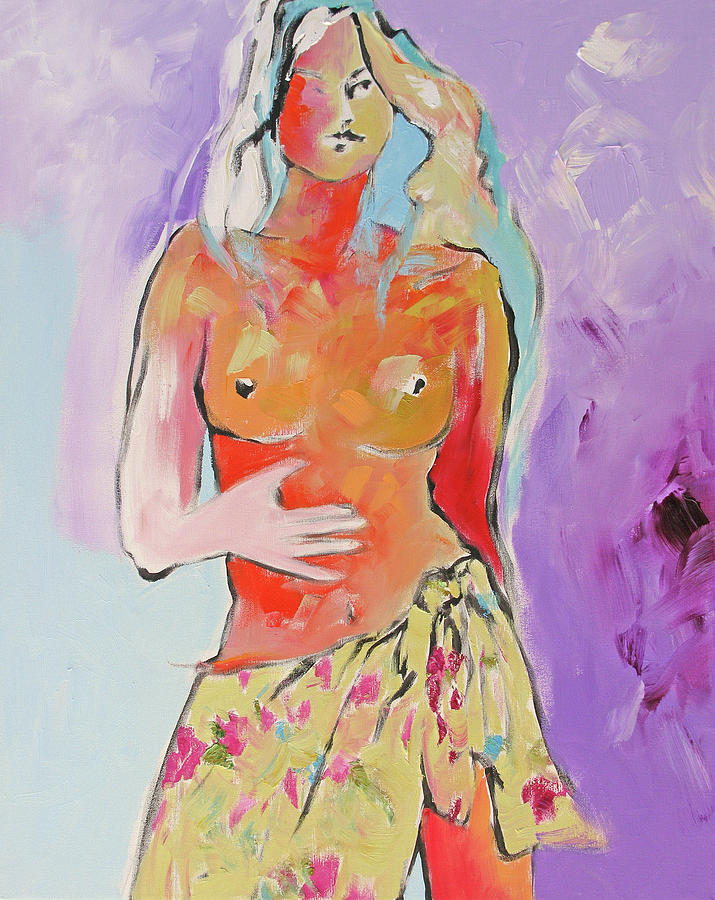 Island Girl Painting by Linda Monfort