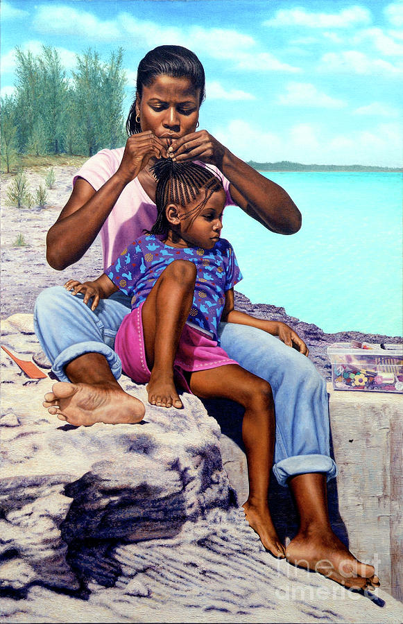 Island Girls II Painting by Nicole Minnis