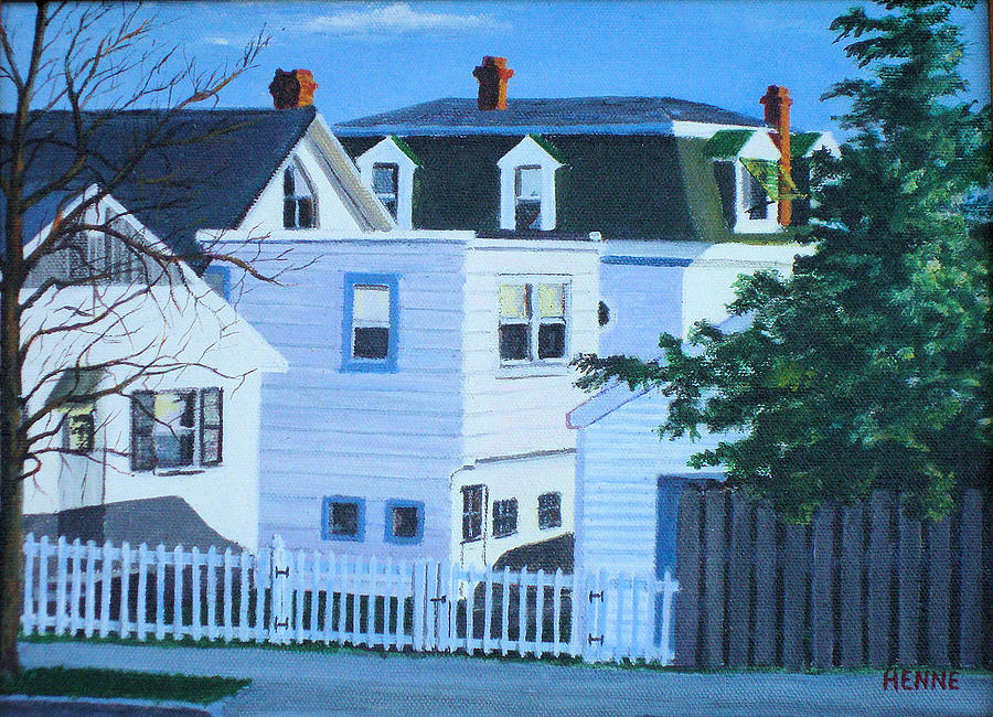 Island Heights Back Yards Painting by Robert Henne