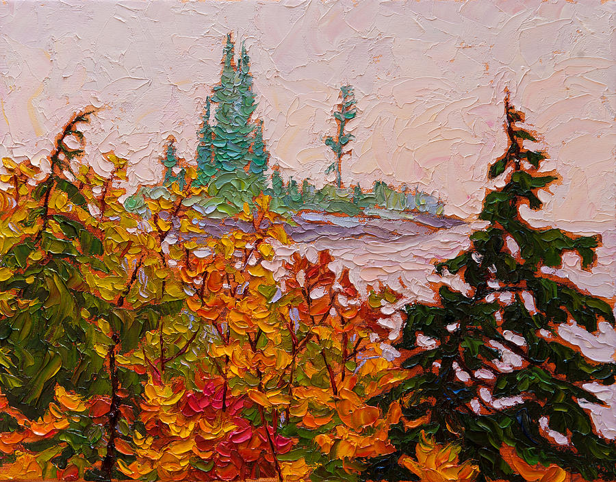 Fall Painting - Island in the Mist by Rob MacArthur