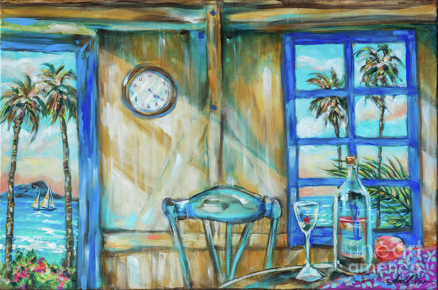 Island Kitchen Painting by Linda Olsen