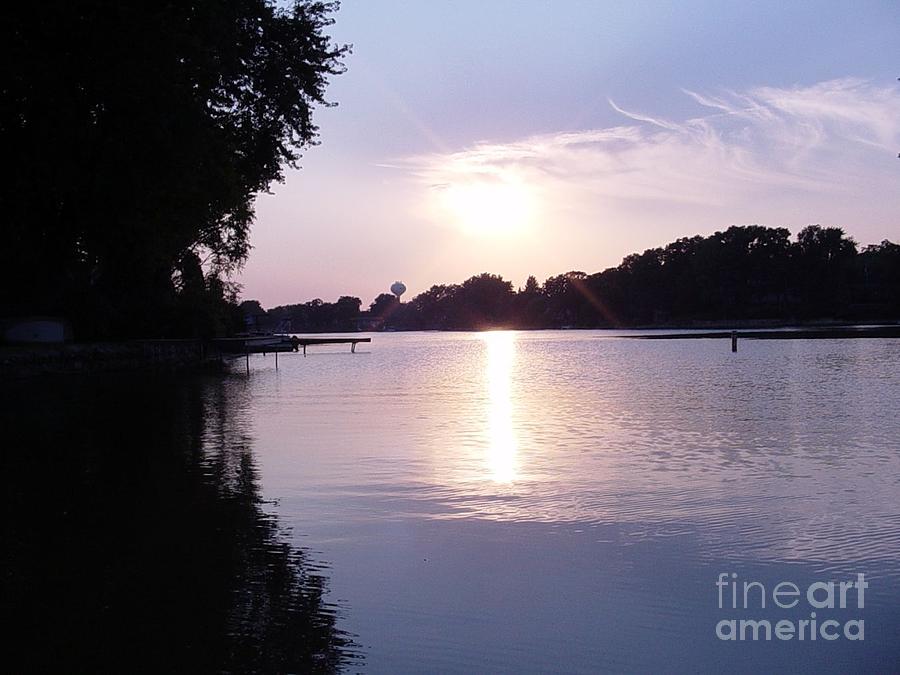 Sunset Photograph - Island Lake Sunset by Deborah Finley Sunset Photograph - Island Lake Sunset by Deborah Finley