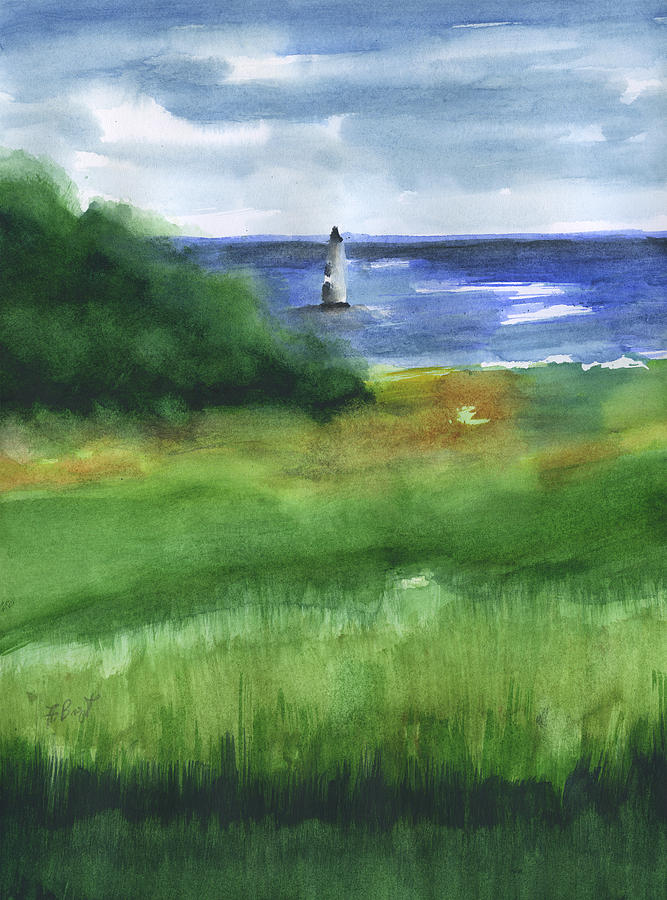 Cockspur Island Lighthouse Painting by Frank Bright