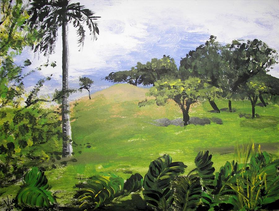 Island Mood Painting by Judy Via-Wolff