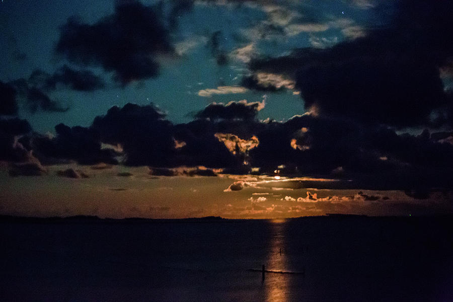 Island Moonrise Photograph by Paula OMalley
