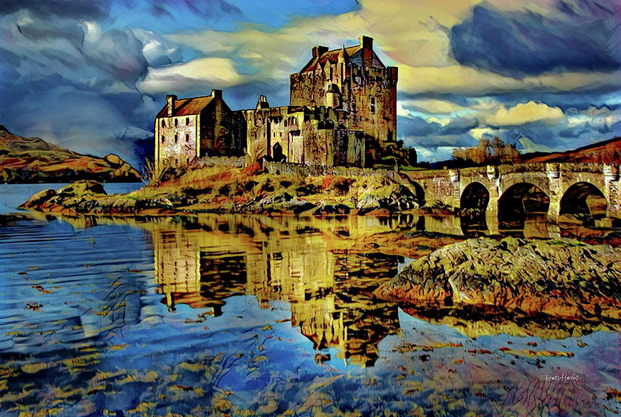 Castle Digital Art - Island of Donnan - Scotland by Russ Harris